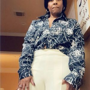 Ralph Lauren Blouse and wide leg Dress Pants